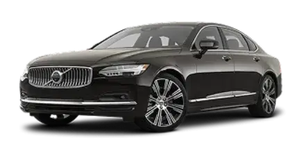 Dark gray Volvo S90 sedan.