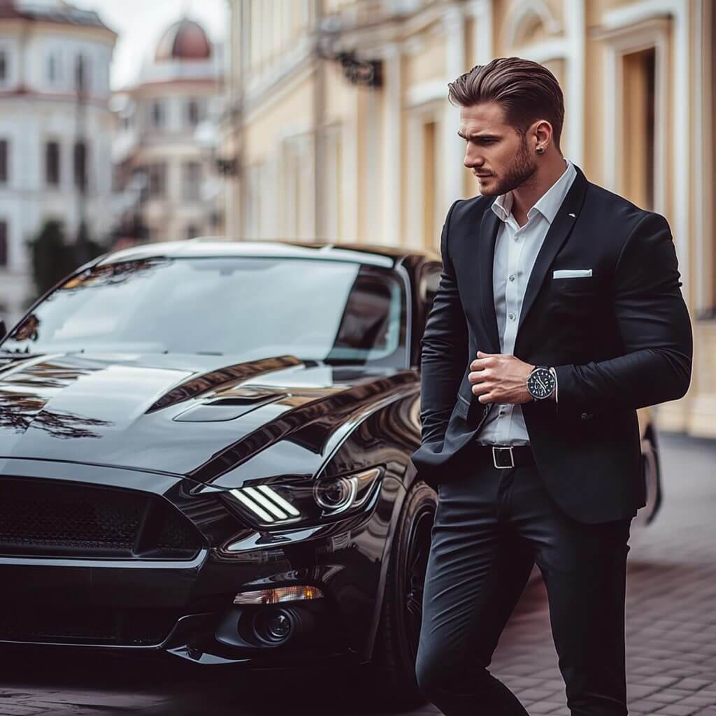 man with service