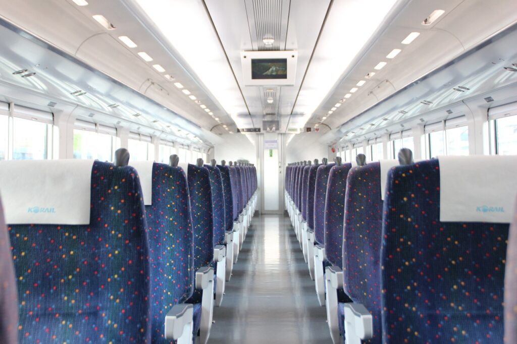railway, transportation, train, vehicle, seats, corridor, public transportation, shipping, passenger, transport, coach